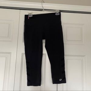 [Glyder] Crop Mesh Stripe Leggings Workout